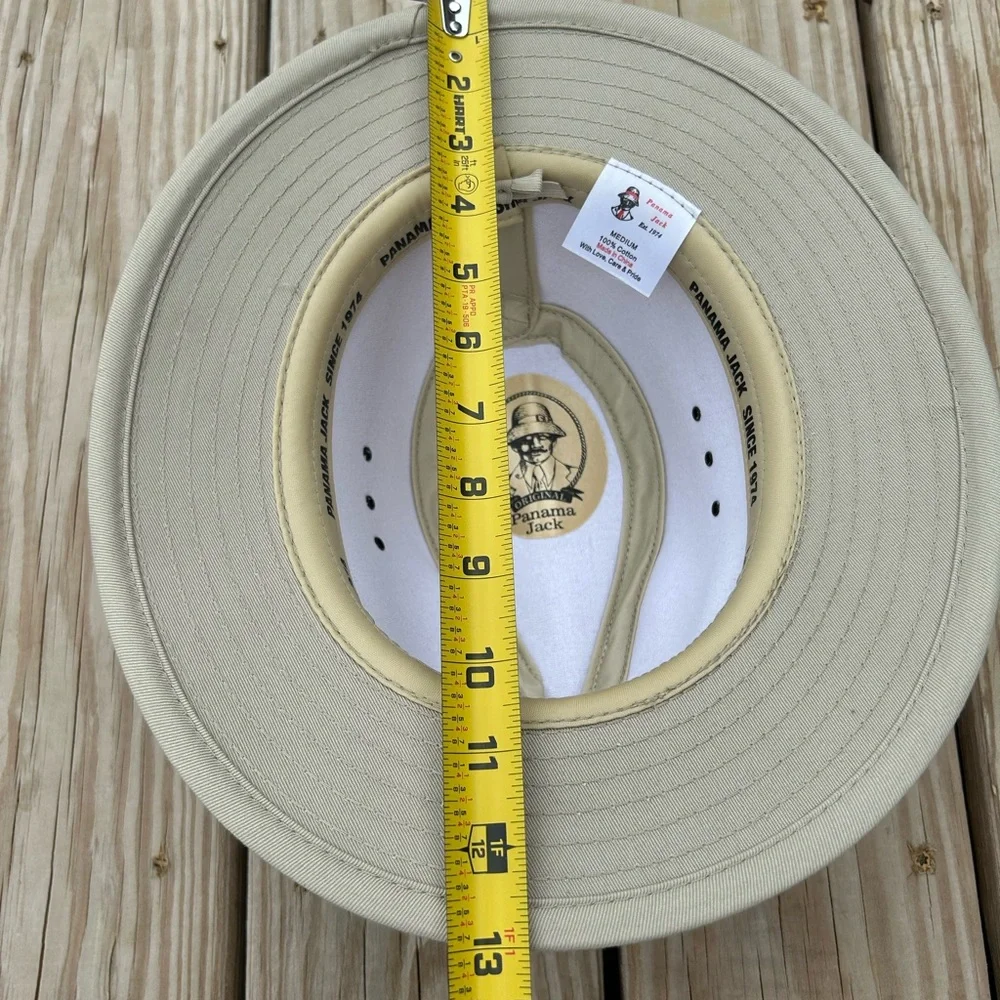 VINTAGE - Panama Jack Canvas Hat - Size Medium - Color‎ Tan/Khaki NEVER WORN